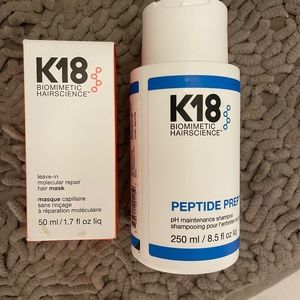 K18 hair oil nd shampoo
